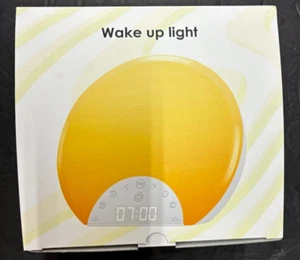 New Wake Up Light Sunrise Alarm Clock FM Radio Touch control Led Time Display - Picture 1 of 4