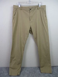 Pantalones chinos Lululemon Commission clásicos talla 36 x 31,5 tostados Qwick M5414S - Imagen 1 de 15