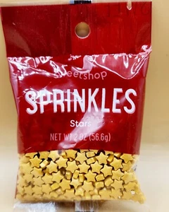 Sweetshop SPRINKLES Gold Stars, 2 oz, TOTALMENTE NUEVO - Imagen 1 de 4