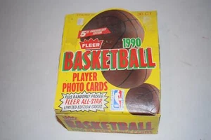 1990 FLEER BASKETBALL EMPTY WAX BOX & WRAPPERS ONLY- DISPLAY (XMC9) - Picture 1 of 3