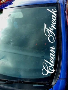 Clean Freak Small Large Windscreen Funny Car Sticker Decal OCD EURO Scene ref:2 - Picture 1 of 2