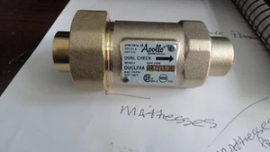 APOLLO Dual Check Valve Bronze 1/2" DUCLF4A Backflow Preventer FREE SHIP SAME DA - Picture 1 of 2