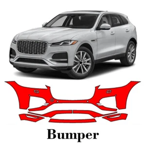 Front bumper PreCut PPF Paint Protection Film For Jaguar F-Pace 2021-2025 - Picture 1 of 6