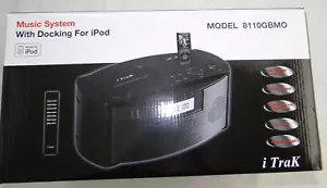 iTrak 8110GBMO Bookshelf Stereo System, AM/FM/CD, Phone / MP3 input, Free Ship - Picture 1 of 7