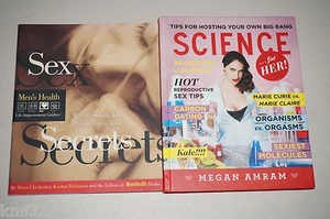 Lot of 2 Paperback Book Men's Health SEX SECRETS + Science for Her Megan Amram - Picture 1 of 5