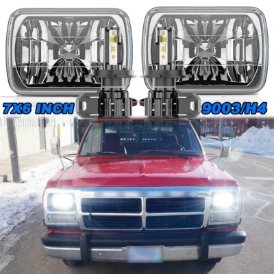 Par de faros LED 5x7" 7X6" pulgadas haz H4 aptos para Mazda B2000 B2200 B2600 GLC Foto 1 de 4