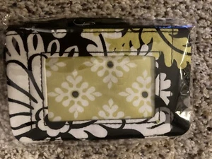 New Vera Bradley CLIP ZIP ID Case Wallet In BAROQUE 10125-069 Pattern Black NWT - Picture 1 of 2