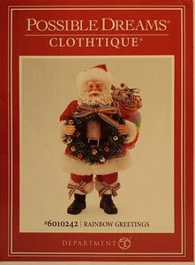 DEPT 56 POSSIBLE DREAMS RAINBOW GREETINGS SANTA CLAUS 6010242 Gay Pride LGBTQ+ - Bild 1 von 6