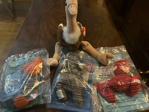 Beanie Baby Lot: Stretch, and 3 Sealed McDonalds Toys: Pinchers, Mel, and Scoop - Picture 1 of 11