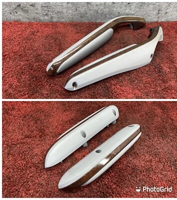 BMW 2000-2006 E46 Front & Rear Door Wood Trim Handle Armrest Gray Set OEM 99K - Image 1 of 4