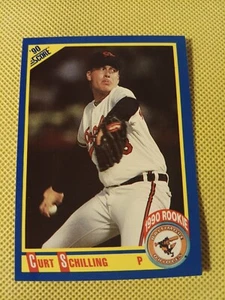 1990 CURT SCHILLING SCORE BASEBALL ROOKIE CARD RC #581 ORIOLES PHILLIES RED SOX - Picture 1 of 2