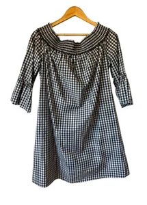 Charter Club Cotton Off-The-Shoulder Shift Intrepid Blue Combo Large NWT - Picture 1 of 11
