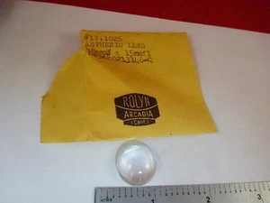 OPTICAL ROLYN ASPHERIC LENS 18 mm DIAMETER FL 15 mm LASER OPTICS AS IS #T8-53 - Picture 1 of 5