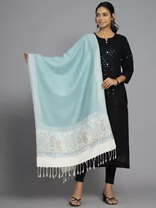 Pashmina Kaschmir Paisley Schal Schal Halstuch Stola Seide weich Damen Wolle warm Indien - Bild 1 von 8