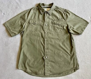Zoo York Men’s Short Sleeve Button Down Shirt Green 2XL Casual Skate - Picture 1 of 6