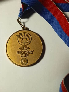ORIGINAL BRONZE MEDAL FIRST DRAW UEFA REGIONS’ CUP 1999 KIEV UKRAINE FOOTBALL - Picture 1 of 12