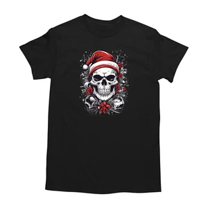 🎄Evil Santa Skull Dark Metal Christmas T-shirt Xmas Tee Cotton T-Shirt - Picture 1 of 7