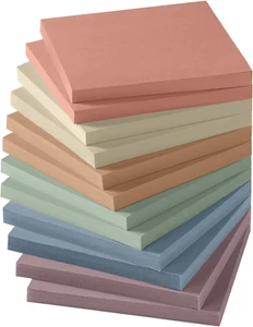 Paquete de 12 notas adhesivas, 3x3 pulgadas - almohadillas autoadhesivas estéticas vintage, neutro C - Imagen 1 de 12