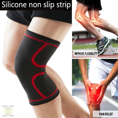 Soporte de manga de compresión de rodilla deportivo lesiones articulares alivio del dolor artritis Foto 1 de 4