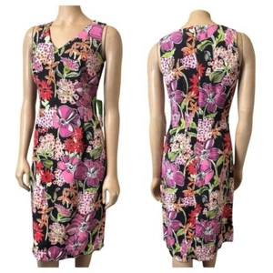 Lilly Pulitzer Lena Dress size 2 Flower Market Sleeveless Midi V Neck NWT Silk - Picture 1 of 8