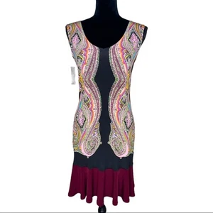 Eva Varro Paisley Colorblock Kleid - Neu mit Etikett XS - Bild 1 von 9