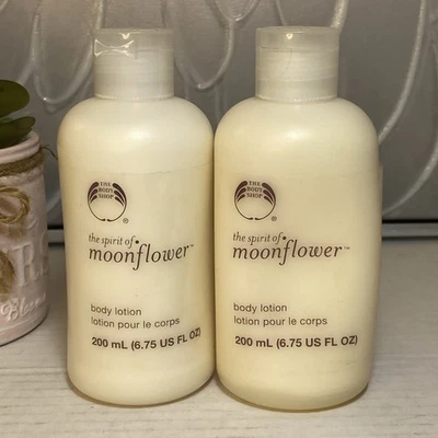 Loción corporal The Body Shop The Spirit of Moonflower 6,75 oz 2 botellas nuevas Foto 1 de 4