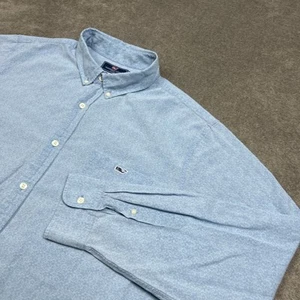 Vineyard Vines Shirt Mens 2XL Slim Linen Blend Button Down Blue Floral Tucker - Picture 1 of 8