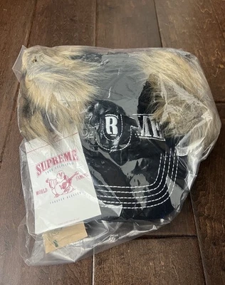 Supreme FW25 True Religion Orejera Piel 5 Paneles Gorra Sombrero Negro Talla L/XL CONFIRMADO Foto 1 de 4