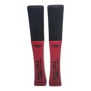 ¡¡Pack de 2!! Lápiz labial líquido mate L’Oreal Infalible Pro #872 Red Affair. - Imagen 1 de 3
