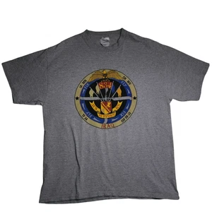 Vintage 834th ASB Iraq Campaign Tee Large Heather Gray Army National Guard Shirt - Picture 1 of 4