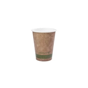 Compostable Disposable 8oz Coffee Cups, Case of 1000, Single Wall Kraft Hot P... - Picture 1 of 4