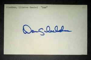 Tarjeta 3x5 firmada por Dan Gladden 1983 de los Gigantes - Imagen 1 de 1