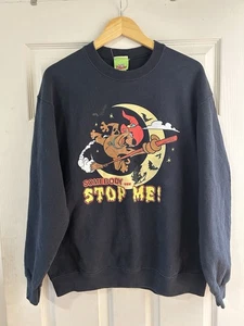 Scooby Doo Vintage 90s Halloween Crewneck Sweater Size Large Black - Picture 1 of 24