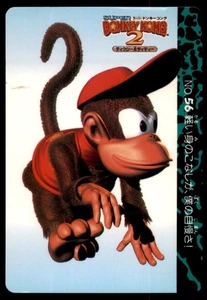 Nintendo Super Konkey Kong 2 1996 Bandai Carddass Diddy Kong Japón #56 - Imagen 1 de 2