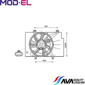 FAN RADIATOR FD7582 FOR FORD 1513767 1525891 1541276 1557572 1843120 1933768 214 - Picture 1 of 6