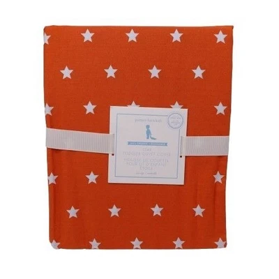 NUEVO Funda nórdica Pottery Barn Kids estrella orgánica niño naranja decoración de habitación Foto 1 de 4