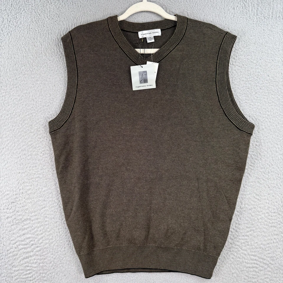Cypress ссылки свитер жилет мужской средний пуловер гольф вязаный без рукавов новый! - Изображение 1 из 4