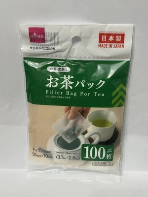 DAISO Japan Empty Leaf tea filter bag Compact Type 100 pcs x 1set JAPAN NEW - Image 1 of 4