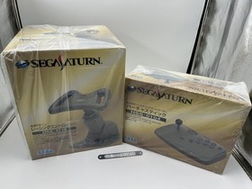 SEGA Saturn Racing Controller HSS-0115 and Virtua Stick HSS-0104 Tested Set