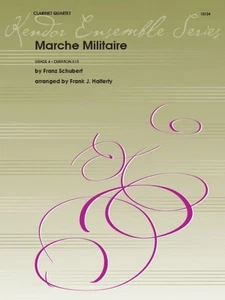 Marche Militaire Score and parts 4 clarinets in Bb (advanced) Schubert Kendor Mu - Picture 1 of 1