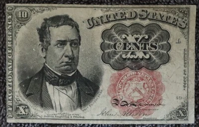 William Meredith 10c (10 Cents) FIFTH Issue - RED Seal Fractional Currency  - Image 1 of 2