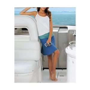 Marken Damen Strandkleid Sommerkleid weiss türkis blau Gr. 44 NEU - Bild 1 von 1