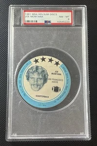 1981 MSA Holsum Discs Joe Montana Rare PSA 8 RC Rookie RARE - Picture 1 of 2