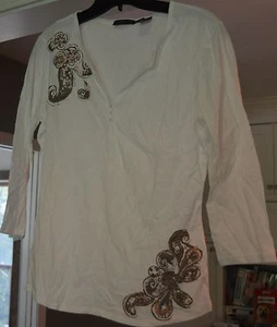 Top donna "New York & Company" manica 3/4, taglia Medium *Nuovo senza etichette* - Foto 1 di 2