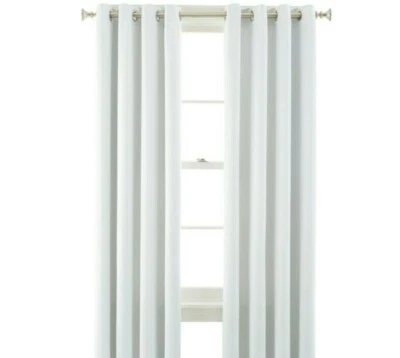 Liz Claiborne JCP Kathryn painel cortina ilhó branco cortina janela cortina 50 x 63 - Imagem 1 de 4