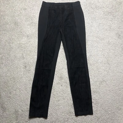 Pantalones Lafayette 148 Gramercy para mujer 2M negros ajustados tejidos de terciopelo suave Foto 1 de 4