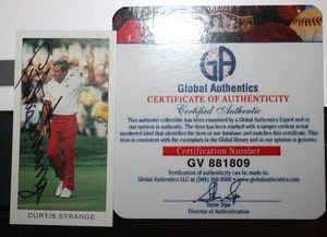 Curtis Strange Dormy Collection Autographed Golf Sports Trading Card with COA - Picture 1 of 2