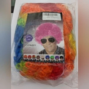 Rainbow Wig Cosplay LGBTQ PRIDE Clown Costume Halloween Costume Hippie Costume - Picture 1 of 8