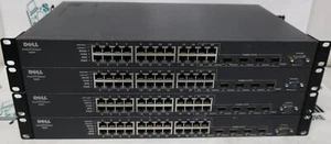 LOT OF 4 Dell PowerConnect 5324 Ethernet Switch With Rack Ears Used Reset - Picture 1 of 3
