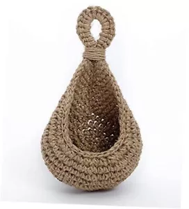 Large Jute Hanging Basket Wall planters-Wall Planter, Teardrop Hanging Baskets - Picture 1 of 8